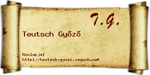 Teutsch Győző névjegykártya
